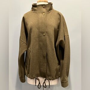 Lila P drop shoulder knit jacket in Olive coloring New with tags size Large